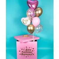 Коробка с шарами "Розовые мечты"